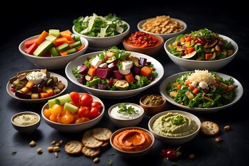 Vibrant Healthy Food Spread