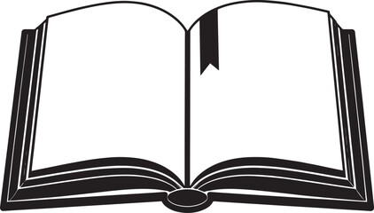 open book vector illustration, book silhouette vector icon, book logo vector design