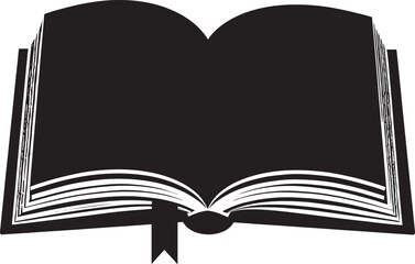 open book vector illustration, book silhouette vector icon, book logo vector design