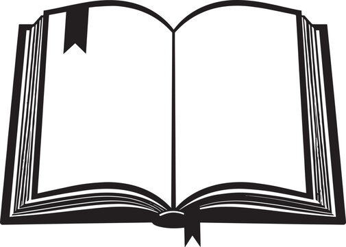 open book vector illustration, book silhouette vector icon, book logo vector design