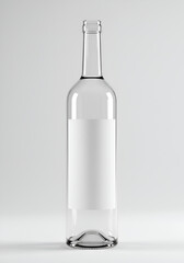 Fototapeta premium Clear glass wine bottle with blank label (4)