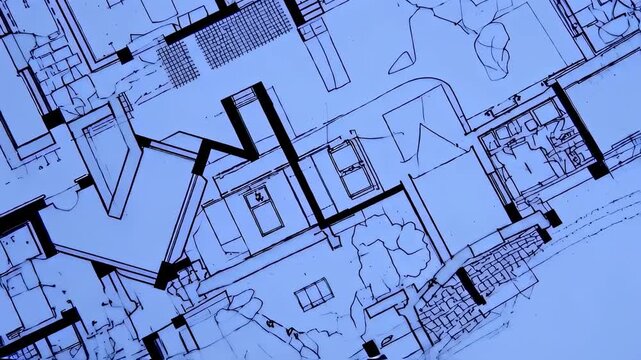Detailed architectural plan of a house with precise design for building construction