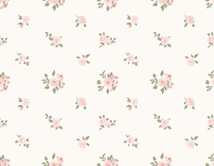 Seamless pattern with pink floral hearts, perfect for romantic spring and summer textile design, baby cards, or decorative wallpaper