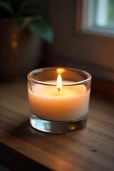 Charming Tiny Candle in Minimalist Glass Jar Perfect Ambiance for Small Spaces, Ideal Gift or Home Decor