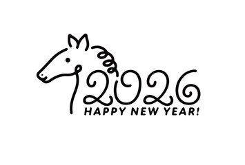 午年・年賀状に最適！馬のイラスト素材