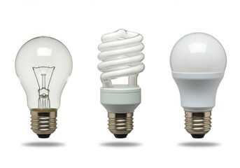 Evolution of light bulbs from incandescent to led