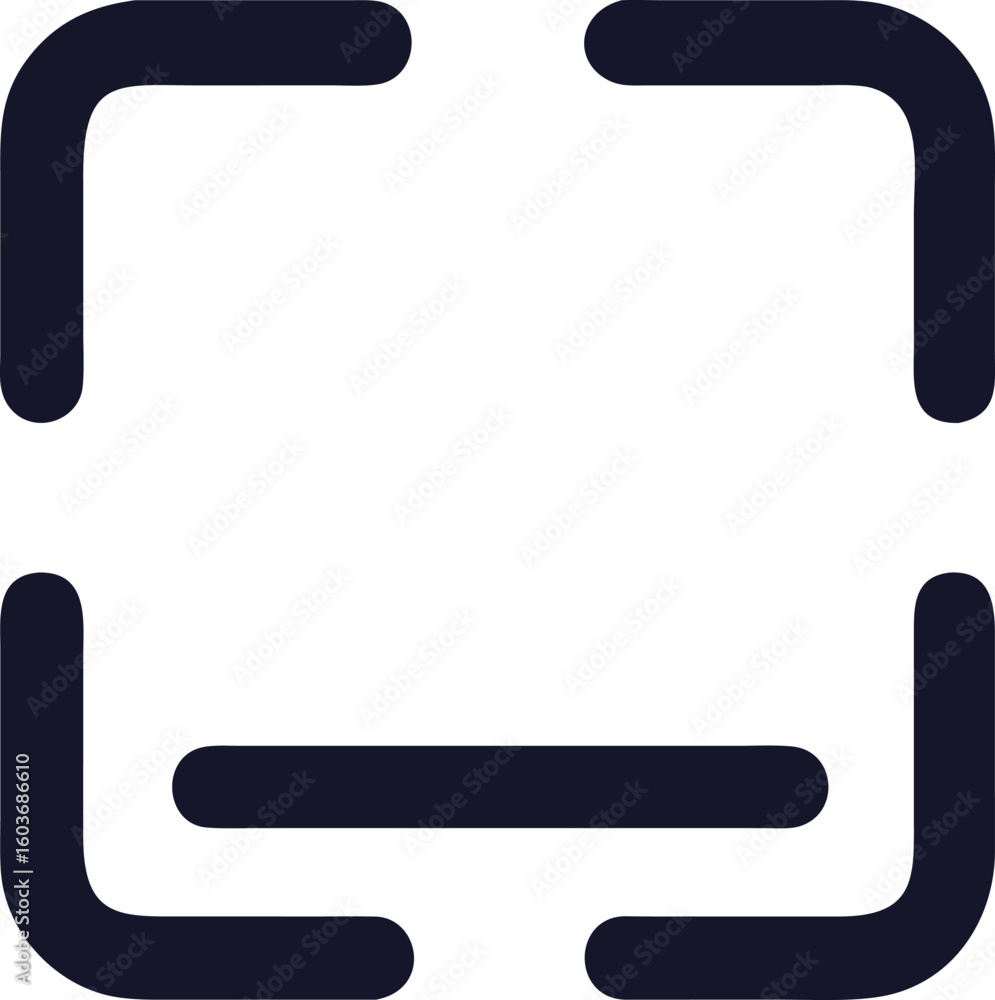 Aufkleber clean black outline graphic element for versatile design applications
