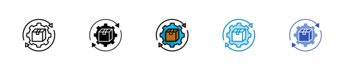 Supply Chain  Icon Set Multiple Style Collection