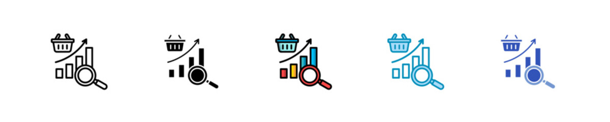Market Demand Analysis  Icon Set Multiple Style Collection