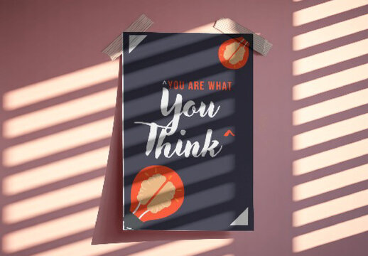 Orange and Black Inspirational Wall Poster