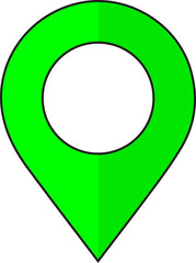 blue map location symbol isolated on white background. pin point icon. gps location symbol. icon location