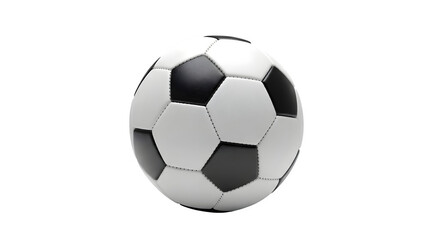 A classic soccer ball with black pentagons and white hexagons on black background   ai generative, transparent background, white background.