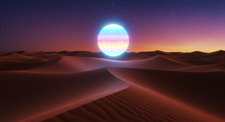 sunset in desert , sun rays all falling on desert with very colorful backgrounds