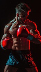 A man in a boxing ring with his hands in his pockets