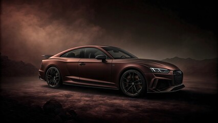 Obraz premium Audi RS5 Coupe Red Luxury Sports Car Performance Design