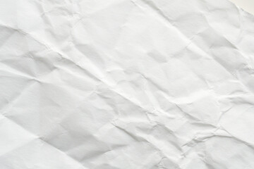 Abstract white crumpled and creased recycle paper texture background