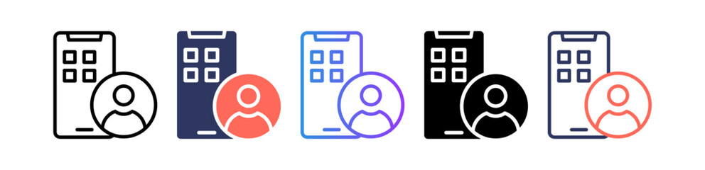 Mobile Interface multiple icon