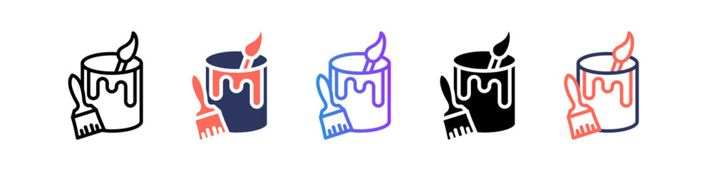 Paint And Brush multiple icon