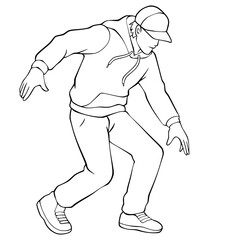 Dance Outline Illustration Hiphop