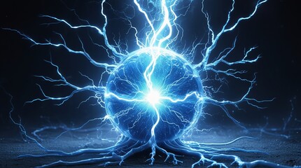 lightning bolt on black background