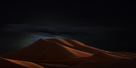 starry sky over the desert stars in the night sky
