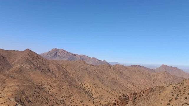 A view from the heights of the Amazigh Tafraout Mountains, southern Morocco