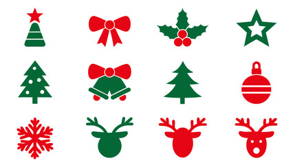 Christmas vector elements icon set