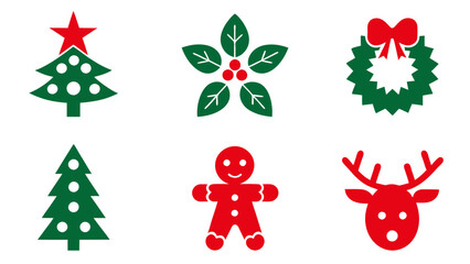 Christmas vector elements icon set