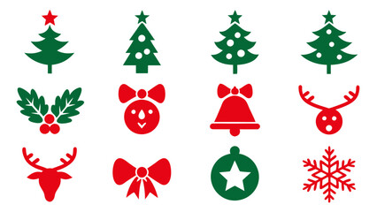 Christmas vector elements icon set