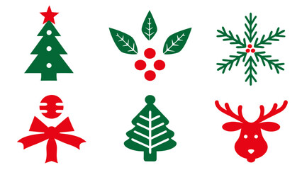 Christmas vector elements icon set