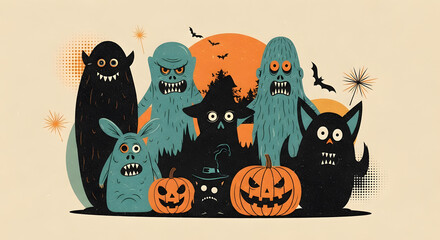 halloween background with pumpkin