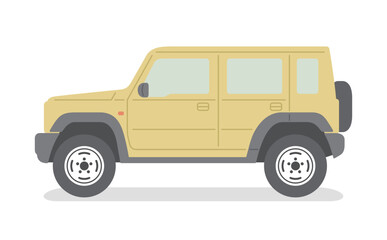 Fototapeta premium シンプルな四輪駆動車のイラスト素材