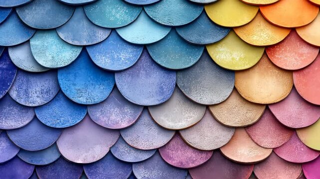 Colorful fish scale pattern background. Possible use Design inspiration, texture image