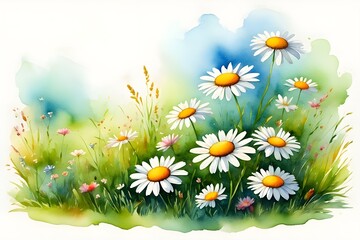 daisies in the grass