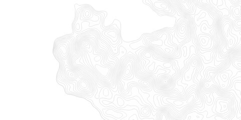 Lines map seamless topographic contour lines pattern. Geographic map and topographic contours map background. White wave paper reliefs. Black and white wave Seamless line.	