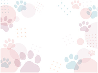 犬猫の肉球フレーム02