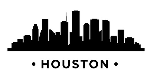 Houston Skyline Silhouette A Bold and Simple Representation
