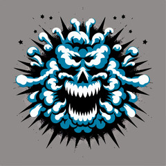 spooky explosion illustration 