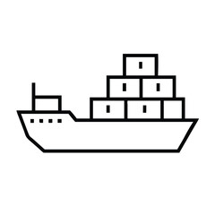 Cargo ship icon set for blogs, websites, clipart, shipping, logistics, transport, business, educational and awareness materials, presentations