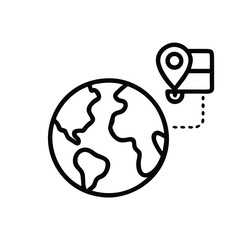 GPS tracking icon set for blogs, websites, clipart, navigation, logistics, delivery, business, educational and awareness materials, presentations