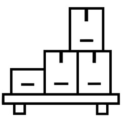 Pallet with goods icon set for blogs, websites, clipart, warehouse, logistics, shipping, business, educational and awareness materials, presentations