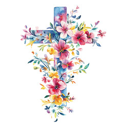 Obraz premium Floral Cross Png