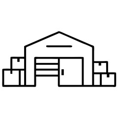 Modern warehouse icon set for blogs, websites, clipart, distribution center, logistics, business, educational and awareness materials, presentations
