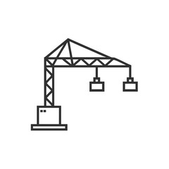 Port cranes icon set for blogs, websites, clipart, shipping, logistics, port, business, educational and awareness materials, presentations