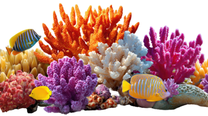 Ocean's Vibrant Palette: A breathtaking underwater world, vibrant coral formations, and a symphony of lively fish creating a scene of marine wonder.