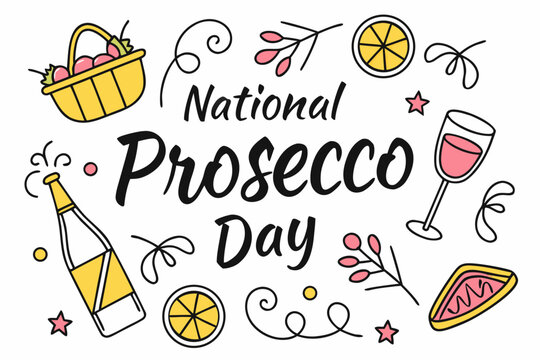 NATIONAL PROSECCO DAY vector illustration