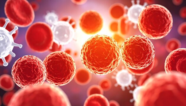 Cells in motion, vibrant and detailed