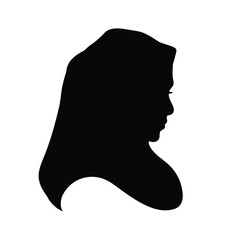 Muslimah Hijab Silhouette Vector Isolated Background