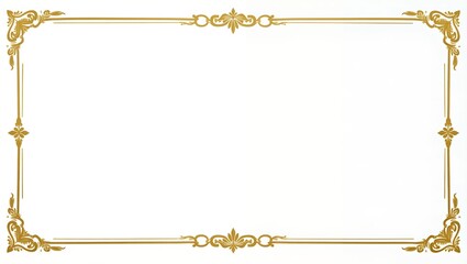 Set of Decorative vintage frames and borders set, Gold photo frame with corner Thailand line floral for picture, Vector design decoration pattern style. border design is pattern Thai art style.