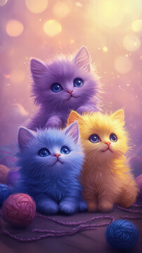 Triple Color Kittens
